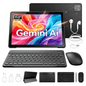 BUFO 11 Inch Android 16 Tablet with Keyboard | 32GB+256GB Storage + 1TB Expand, 7800mAh Large Battery, WiFi 6, Black