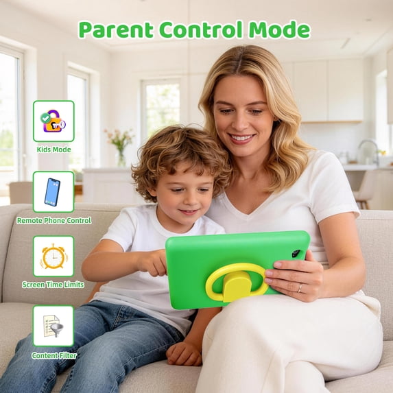 BESTSKI 10 inch Kids Tablet for 3-12 Year Olds — Eye Protection HD Screen, 24GB RAM, 128GB ROM, Parental Control