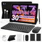 AEEZO Gemini AI 10 Inch Tablet with Keyboard set, 30GB+128GB, Android 16 Octa-Core & Split Screen, Wi-Fi 6, Dual Cameras, 5000mAh, Black