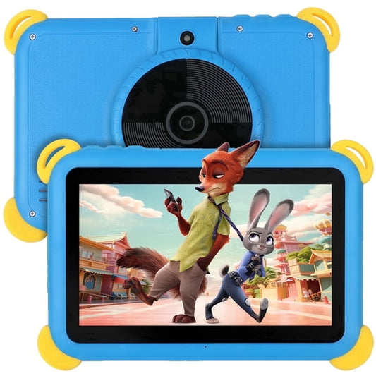 BESTSKI 7" AI Kids Tablet for Ages 3-12 — Android 16 with 20GB RAM and Parent Control, Blue